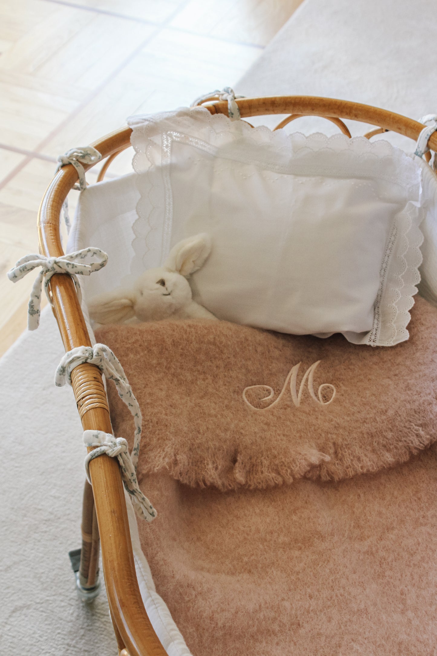 Mohair Pink Clay Baby Blanket