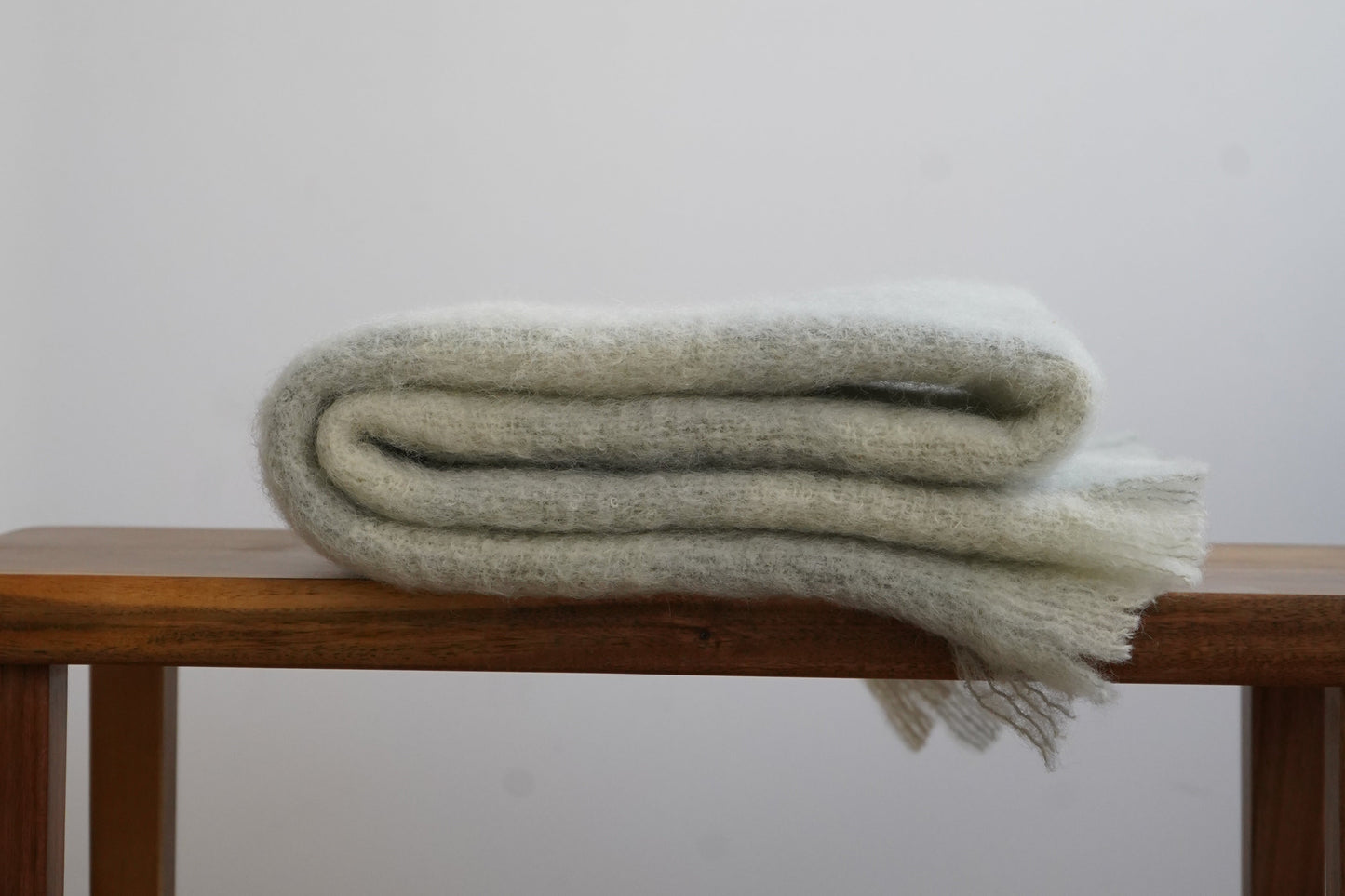 Mohair Sage Green Baby Blanket